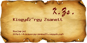Kisgyörgy Zsanett névjegykártya