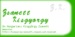 zsanett kisgyorgy business card